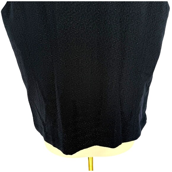 VTG Talbots Shell Tank Top 12W PETITE Navy Blue Shimmer Evening Lined Side Zip - Picture 11 of 15